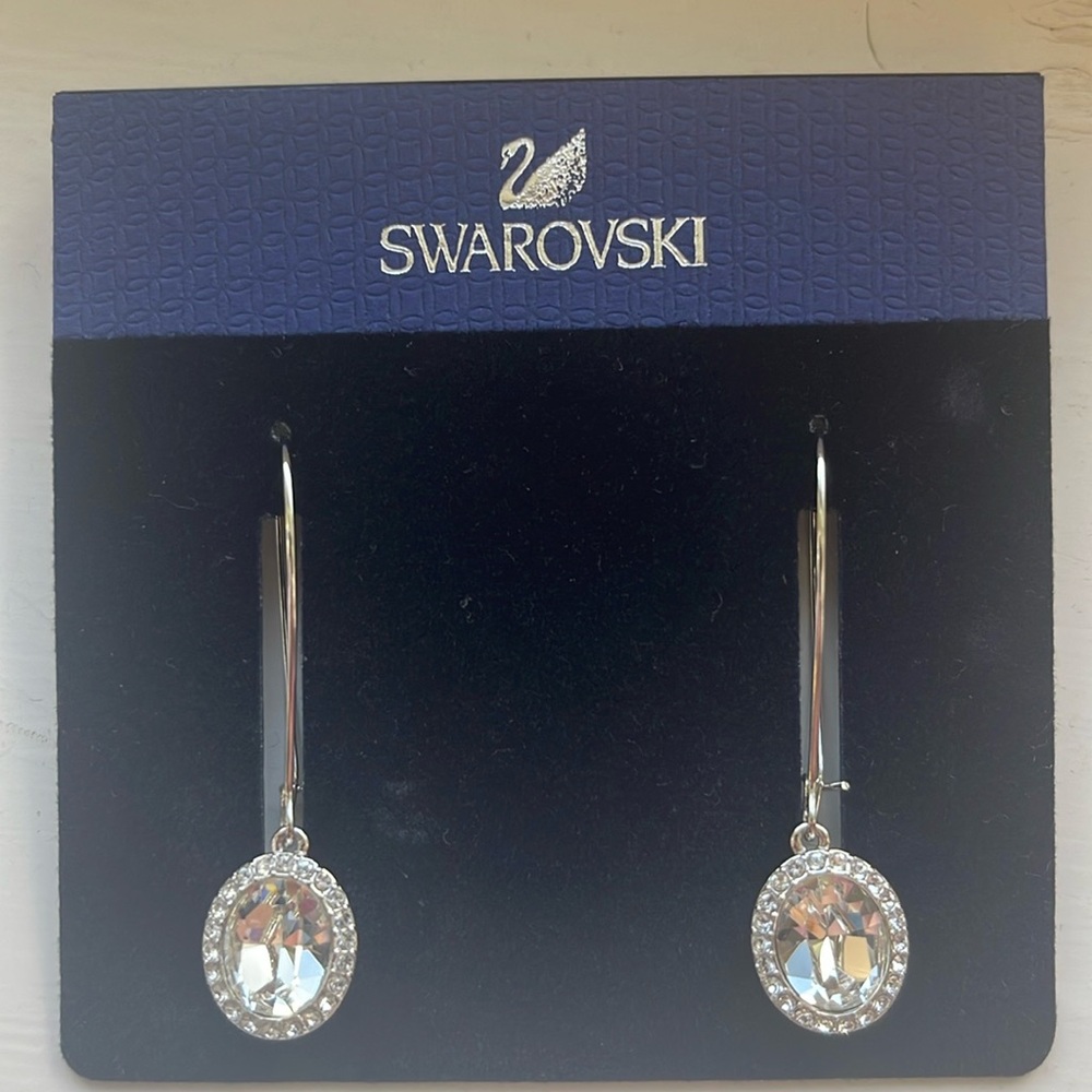 Swarovski silver earrings.